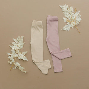 Ribbed Bamboo Leggings for Kids - Multiple Colors