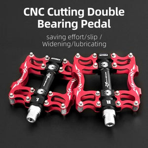 Road Bike Pedals Aluminum Alloy Anti-slip Bicycle Pedals Hollow-Carved Design Pedals Bicycle Accessories Mountain Bike Pedals Flat Bicycle Pedals Platform Cycling Sealed Bearing Aluminum Pedals For Mountain Bike