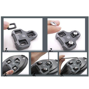 Road Pedal Cycling Shoes Cleats Self Locking Pedal Anti-Slip Cleat Compatible Look Road Bike Cycling Accessories Road Bike Cleats For Speed Cleats Indoor Outdoor Spin Cycling Pedals Cleat And Bicycle Clips Set