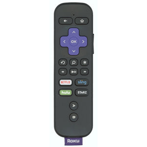 Substitute for Roku RC-GR4 Streaming Remote Control with Voice 3226000264 [RCGZ1, NO HEADPHONE JACK / FAVORITE KEYS]