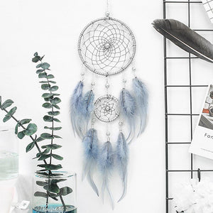 Romantic Dream Catcher Tree of Life Brown Native Handmade Traditional Dream Catcher Yin Yang 50" Long Home Decoration Feather Dream-catcher For Bedroom Wall Hanging Home Decor Wedding Party Blessing Gift