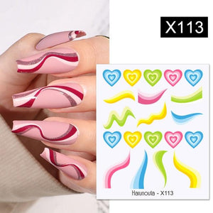 Rose Gold Star 3D Nail Stickers Silver Black White Star Heart Transfer Stickers for Nails DIY Decals Manicures Decoration Tips Nail Art Decals Water Transfer Nail Decals Sticker For Pretty Girl Self-Adhesive Nail Decals Designer Nail Stickers for Acrylic