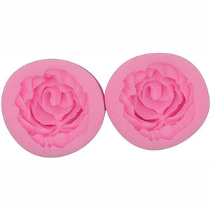 Rose Silicone Cake Mold 3D Flower Fondant Mold Cupcake Jelly Candy Chocolate Decoration Baking Tool Moulds Flower Bloom Rose Shape Silicone Fondant Soap