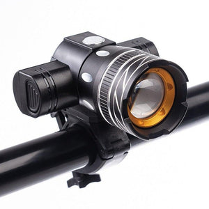 Rotatable Bicycle Light 800 Lumen Led Bike Headlight Zoom USB Rechargeable Aluminum Alloy Bike Lights Front And Back Powerful USB Rechargeable Bicycle Light Waterproof Bike Headlight Taillight 5000mAh