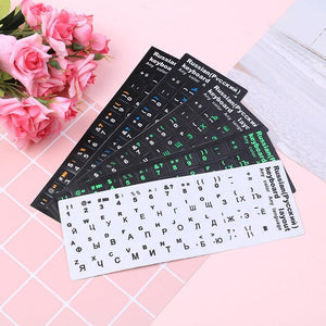 Russian Keyboard Cover Stickers For Laptop PC Keyboard Standard Letter Layout Keyboard Covers Film Silicone Skin Keyboard Covers For Laptops