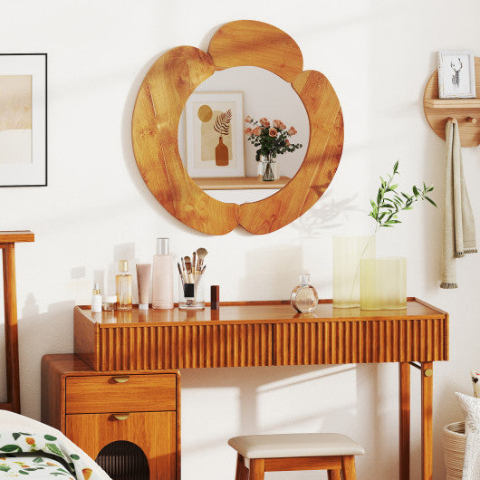 2-Tier Solid Teak Wood Bathroom Shelf with Towel Rack