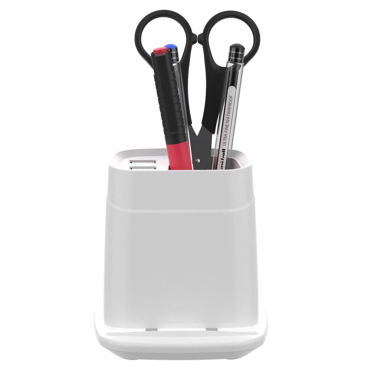 Wireless Charging Stand with Dual USB Charger & Desk Organizer by Infinite Basics