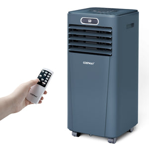 8000BTU 3-in-1 Portable Air Conditioner with Remote Control-White