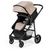 2-in-1 Foldable Pushchair Newborn Infant Baby Stroller-Black