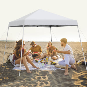 10 x 10 Feet Outdoor Instant Pop-up Canopy with Carrying Bag-White by DirectDeals