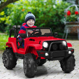 12V Kids Remote Control Riding Truck Car with LED Lights-Black