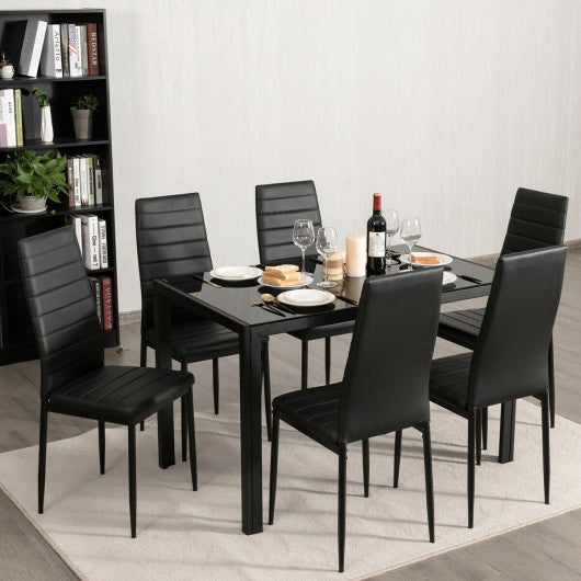 Set of 2 or 6 High Back Dining Chairs-Set of 6