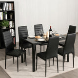 Set of 2 or 6 High Back Dining Chairs-Set of 6