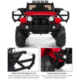 12V Kids Remote Control Riding Truck Car with LED Lights-Black