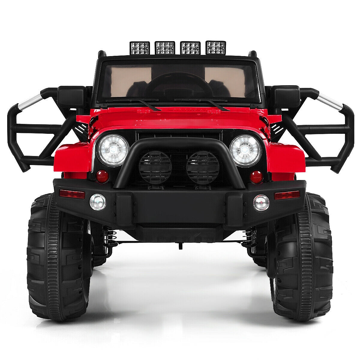 12V Kids Remote Control Riding Truck Car with LED Lights-Black