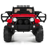 12V Kids Remote Control Riding Truck Car with LED Lights-Black