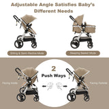 Folding Aluminum Baby Stroller Baby Jogger with Diaper Bag-Blue