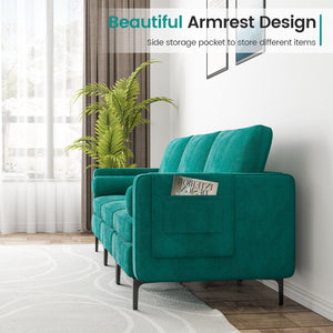 Modular 1/2/3/4-Seat L-Shaped Sectional Sofa Couch with Socket USB Port-3-Seat with USB port