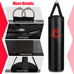 Filled Punching Bag Set for Adults- 56 lbs