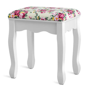 Makeup Vanity Table Set Girls Dressing Table with Drawers Oval Mirror-Black