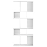 5 Cubes Ladder Shelf Corner Bookshelf Display Rack Bookcase-White