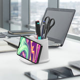 Wireless Charging Stand with Dual USB Charger & Desk Organizer by Infinite Basics