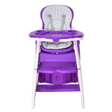3 in 1 Infant Table and Chair Set Baby High Chair-Blue