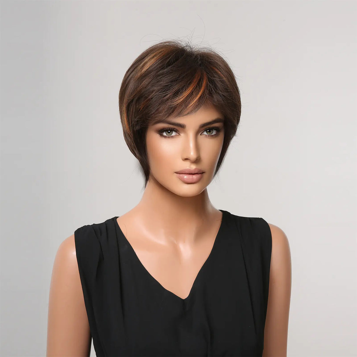 Natural Short Hair Women's Full-Head Wig Style