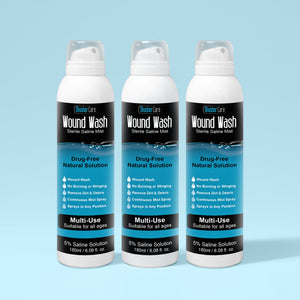 Shusher Care Wound Wash Spray – Sterile 5% Hypertonic Saline for Cuts, Scrapes & Wound Irrigation