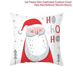 Santa Claus Cushion Cover Merry Christmas Christmas Deer Santa Claus Merry Christmas Decorative Sofa Throw Pillow Decorations For Home Christmas Ornament