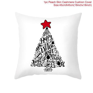 Santa Claus Cushion Cover Merry Christmas Christmas Deer Santa Claus Merry Christmas Decorative Sofa Throw Pillow Decorations For Home Christmas Ornament