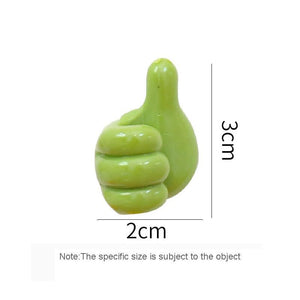 Self-Adhesive Wall Decoration Hook Creative Silicone Thumb Key Hanger Hook Home/Office Data Cable Clip Wire Desk Organizer Silicone Thumb Wall Hook Adhesive Thumb Multifunctional Clip Holder