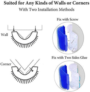 Self Groomer Cat Brush Angle Cat Massager Cat Accessories Self-raising Beautician Massage Comb Cat Toy Cat Supplies Teasing Cat  Self Groomer Cat Brush Interactive Cat Toy