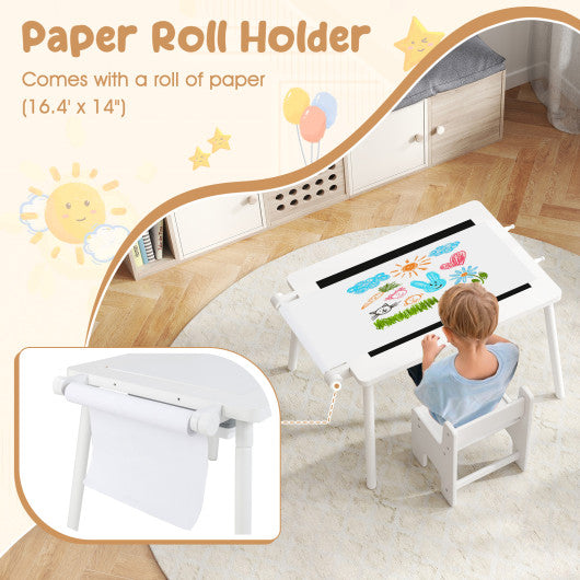 Kids Dress Up Storage with Mirror-Natural