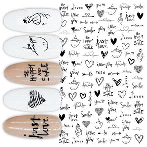 Sexy Lady Pattern 3D Nail Stickers Character Image Decals Slider Valentine Black White Nail Art Decoration Strip Line Nail Decal Self-Adhesive 3D Wave Design Decoration for Women Girls Art Stickers Decal Decoration Metallic Curve Strip Line Nail