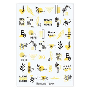 Sexy Lady Shaped 3D Nail Stickers Character Face Image Leaves Flower Decals Slider Black White Nail Art Decoration Manicure Decoration Nail Art Supplies 3D Self-Adhesive Nail Decals Designer Nail Stickers for Acrylic Nails