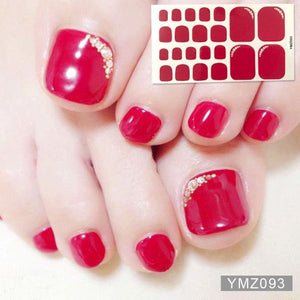 Shiny Toenail Sticker Full Cover Feet Decorations Mixed Patterns Nail Wraps Beauty Design Waterproof Toenail Art Manicure Toe Nail Polish Stickers Glitter Toenail Nail Polish Strips Decals Full Wraps Self Adhesive Toe Nail Tip Full Toe Nail Wraps