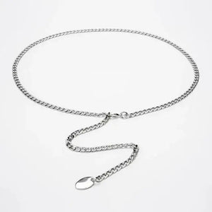 Shiny Women Metal Belt Luxurious Gold Dress Chain Belts Elegant Polished Adjustable Metal Mirror Waist Belt
