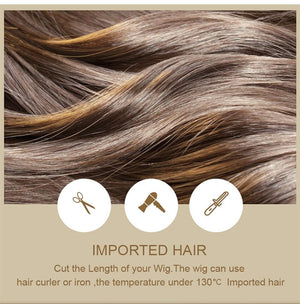 Short Synthetic Straight Bob Wig with Side Fringe Mixed Brown Color Natural Hairline Heat Resistant Party Wigs For Black Women Cosplay Wigs For Women