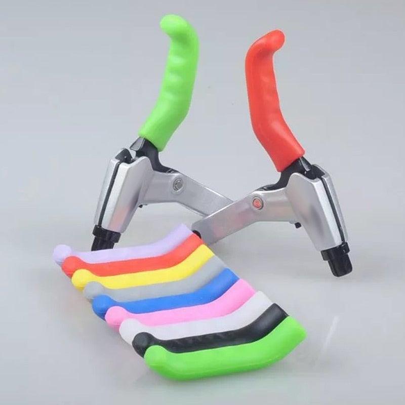 Silicone Bicycle Lever Grips Protectors Anti-Skid Bike Brake Lever Handle Bike Silicone Brake Cover Protector Silicone Grips Anti-Slip Waterproof Protector Cycling Accessory