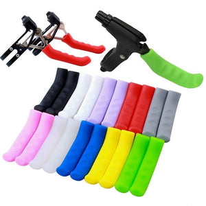 Silicone Bicycle Lever Grips Protectors Anti-Skid Bike Brake Lever Handle Bike Silicone Brake Cover Protector Silicone Grips Anti-Slip Waterproof Protector Cycling Accessory