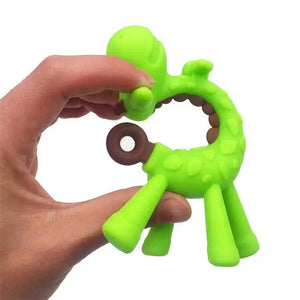 Silicone Cartoon Monkey Toddler Molar Teeth Pain Relief Tool Kids Teether  Teething Beads Baby Shower Gift