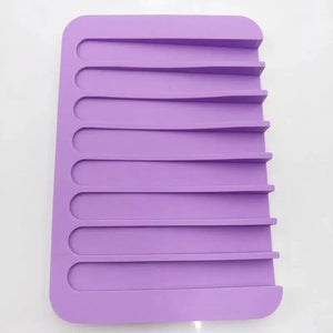 Silicone Soap Holder Flexible Soap Dish Plate Holder Tray Soapbox Container Storage For Bathroom Kitchen Soap Dish for Shower Waterfall Soap Holder Soap Tray Soap Saver Drainer Flexible Silicone for Shower Bathroom Kitchen Counter Top Keep Soap Bars Dry