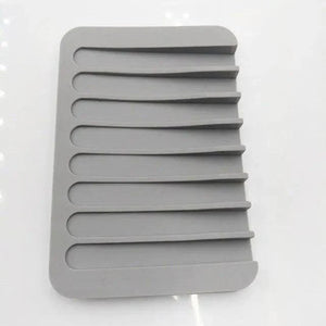Silicone Soap Holder Flexible Soap Dish Plate Holder Tray Soapbox Container Storage For Bathroom Kitchen Soap Dish for Shower Waterfall Soap Holder Soap Tray Soap Saver Drainer Flexible Silicone for Shower Bathroom Kitchen Counter Top Keep Soap Bars Dry
