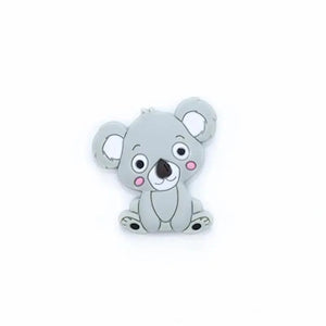 Silicone Teether Animal Koala Baby Teether Pendant Food Grade BPA Free Baby Teething Chew Charms Silicone Beads Toy