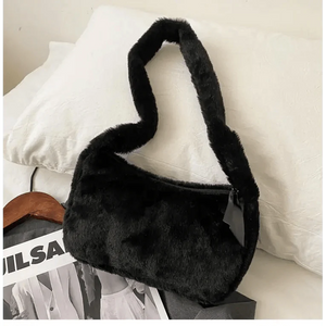 Simple And Stylish Women Soft Plush Winter Furry Shoulder Bags For Ladies And Girls Designer Clutch Handbag For Female