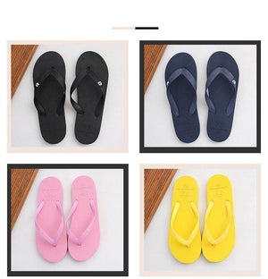 Simple Colors Comfortable Slippers Flip Flop Women Summer Fashion Casual Non-Slip Couple Flip Flops Breathable Beach Flip Flops For Women Summer Beach Slide Sandals