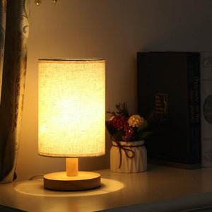 Simple Modern Table Lamp Bedroom Study Bedside Lamp 5V-220v Dimming Solid Wood Creative Birthday Gift Night Light Decorative Table Lamp Cute Study Lamps for Bedroom Décor