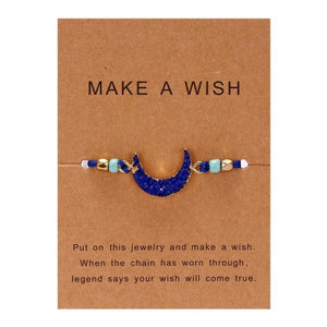 Simple Stone Charm Bracelet Colorful Black Red String Braided Couple Bracelets Wish Card Jewelry Handmade Woven Thread Rope String Nature Stone Beads Charm Bracelet Cuff Bangles With Message Card 18-30cm