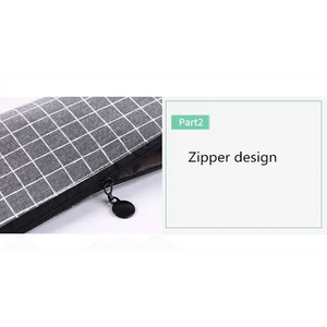 Simple Striped Color Design Pencil Cases For Students Retro Large Capacity Stationery School Pouch